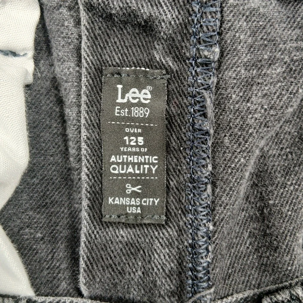 Lee Regular Fit Jeans Men's‎ 36x29 Black/Gray Denim Made in Mexico USA Fabric